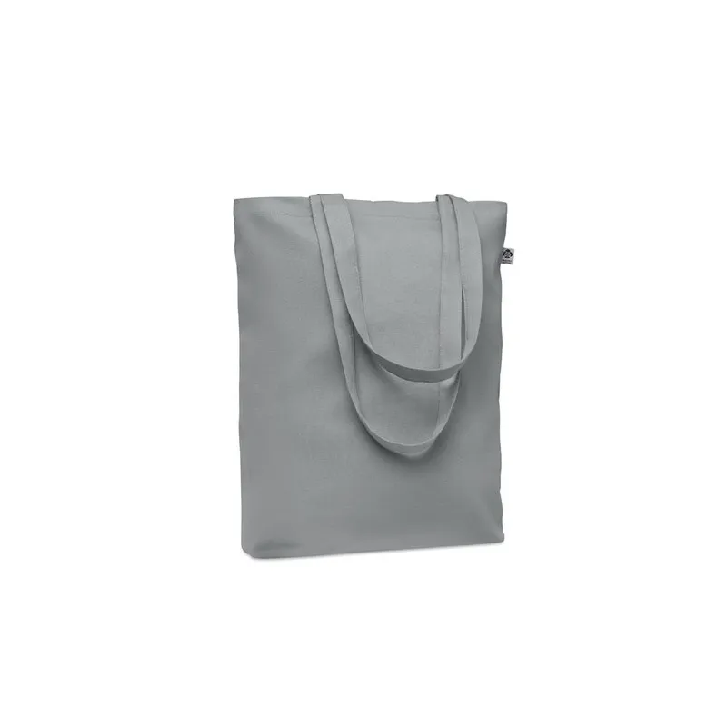 Sac shopping écologique en toile 270 gr/m personnalisé COCO Matières : aluminium recyclé&nbsp; Couleurs : argenté objet promotionnel 
