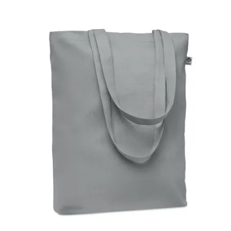 Sac shopping écologique en toile 270 gr/m personnalisé COCO Matières : aluminium recyclé&nbsp; Couleurs : argenté objet promotionnel 