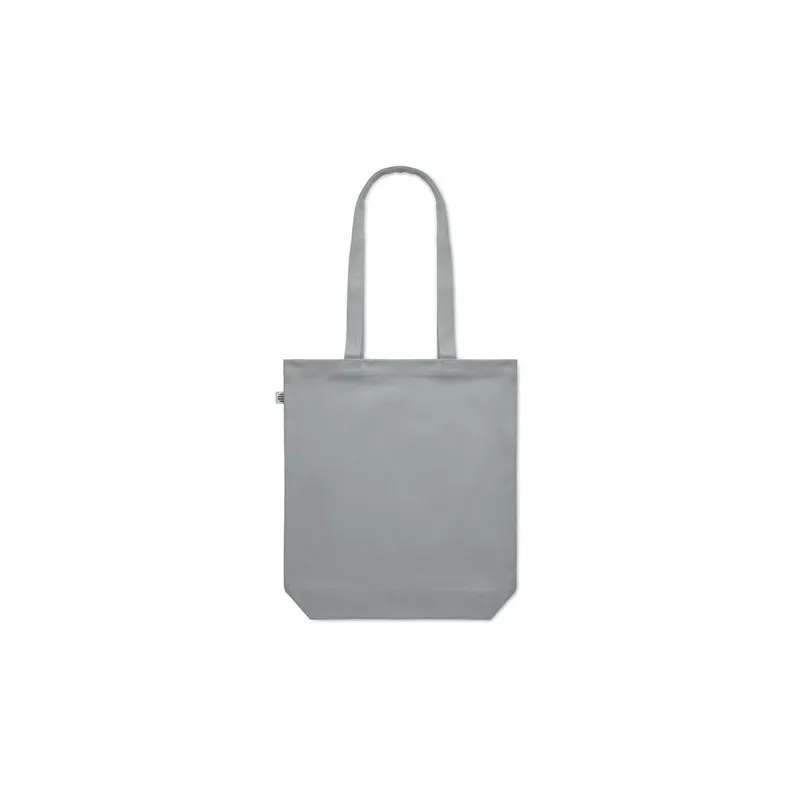 Sac shopping écologique en toile 270 gr/m personnalisé COCO Matières : aluminium recyclé&nbsp; Couleurs : argenté personnalisable ave