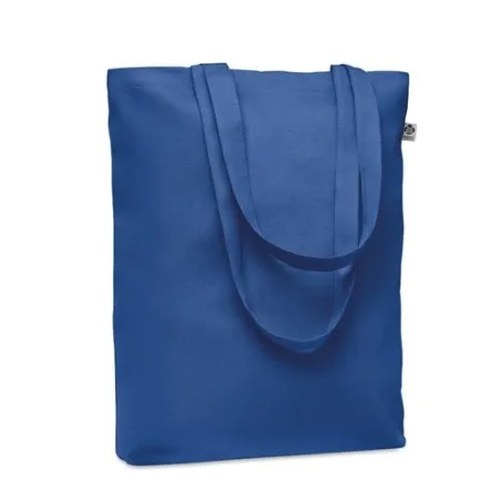Sac shopping écologique en toile 270 gr/m personnalisé COCO Matières : liège Couleurs : bleu marine personnalisable avec votre l