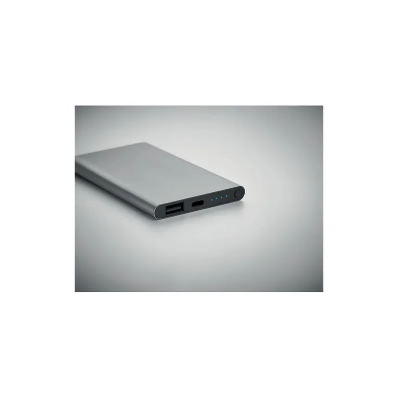 Powerbank Personnalisé 4000 mAh Type C - POWERFLAT C Matières : papier de pierre Couleurs : blanc goodies personnalisé en stock
