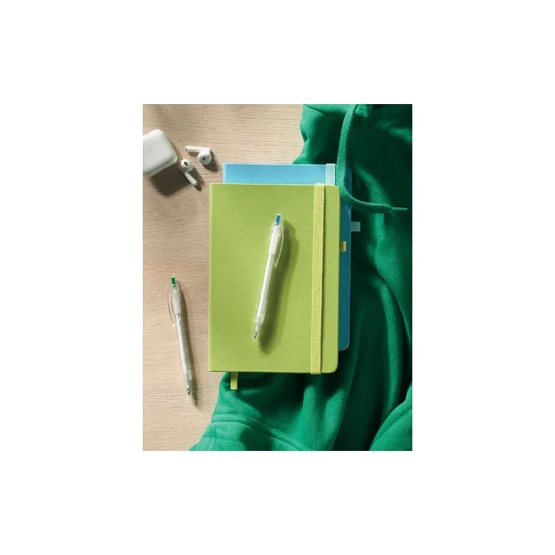 Carnet A5 ligné en PU recyclé ARPU Matières : bois Couleurs : vert objet promo petit budget