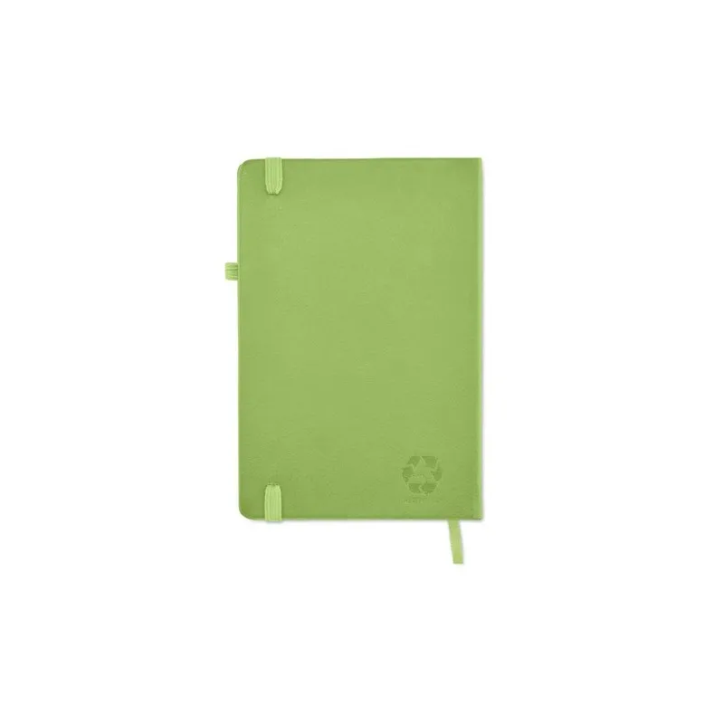 Carnet A5 ligné en PU recyclé ARPU Matières : bois Couleurs : vert personnalisation sur mesure