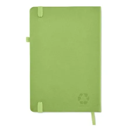 Carnet A5 ligné en PU recyclé ARPU Matières : bois Couleurs : vert personnalisation sur mesure