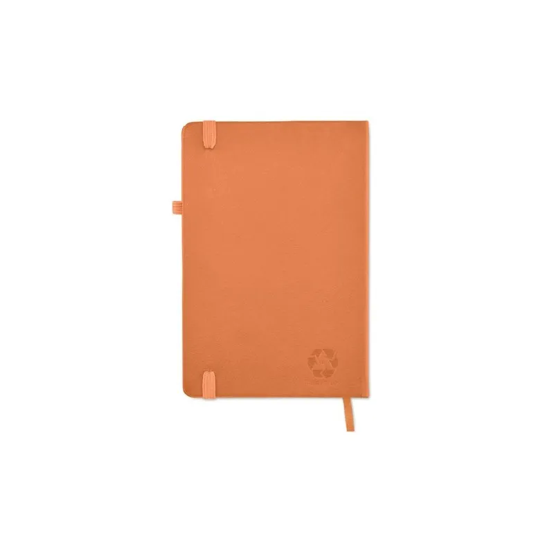Carnet A5 ligné en PU recyclé ARPU Matières : PET recyclé Couleurs : vert marquage couleur éclatante