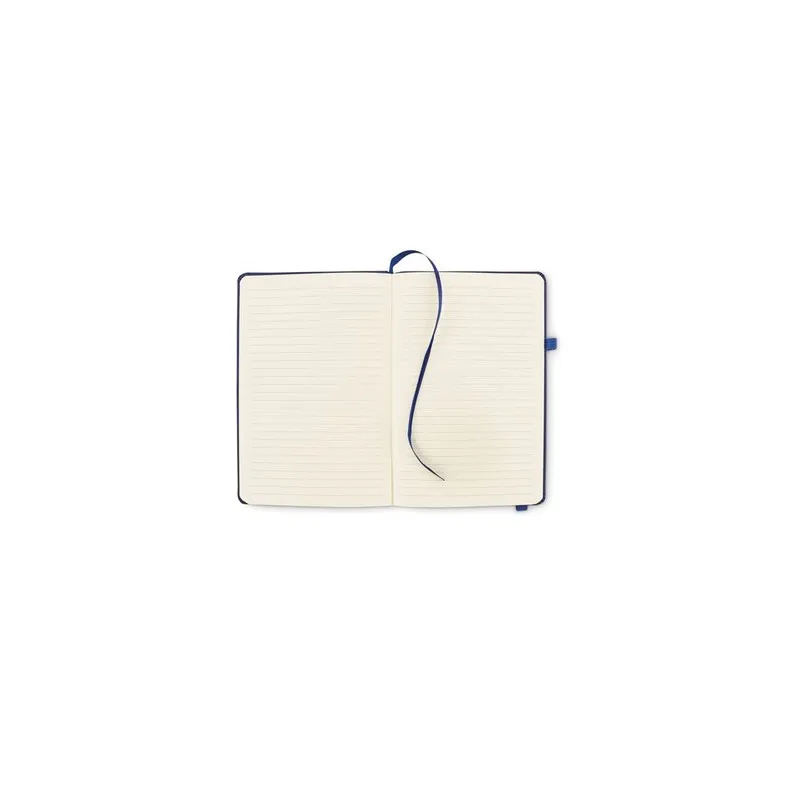 Carnet A5 ligné en PU recyclé ARPU Matières : PET recyclé Couleurs : bleu goodies personnalisé en stock
