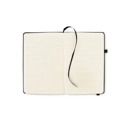 Carnet A5 ligné en PU recyclé ARPU Matières : PET recyclé Couleurs : noir goodies publicitaire durable