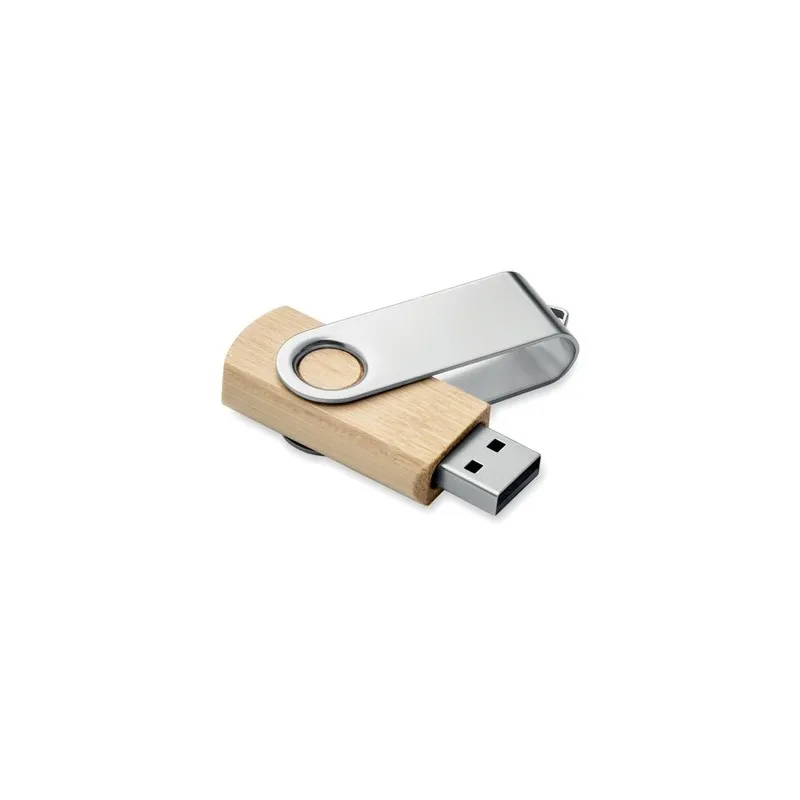 Clé USB 16GB Écologique en Bambou - MO6898-40 Matières : coton Taille textile : M Couleurs : blanc