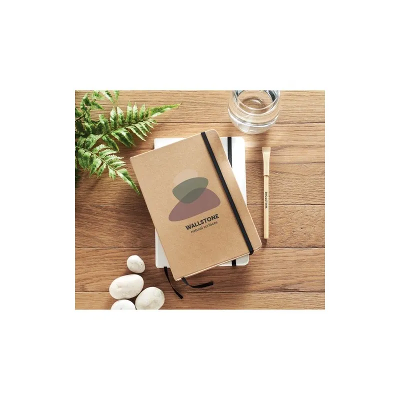 Carnet A5 Écologique en Carton Recyclé Personnalisé STEIN Matières : métal Couleurs : argenté cadeau collaborateur premium