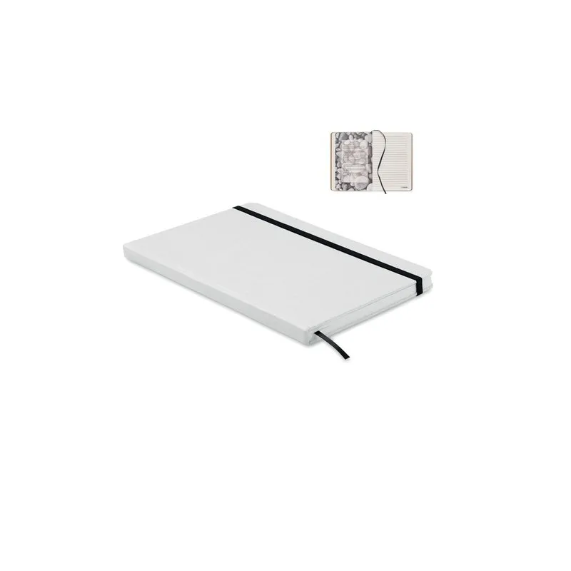 Carnet A5 Écologique en Carton Recyclé Personnalisé STEIN Matières : PU Couleurs : gris personnalisable avec votre logo