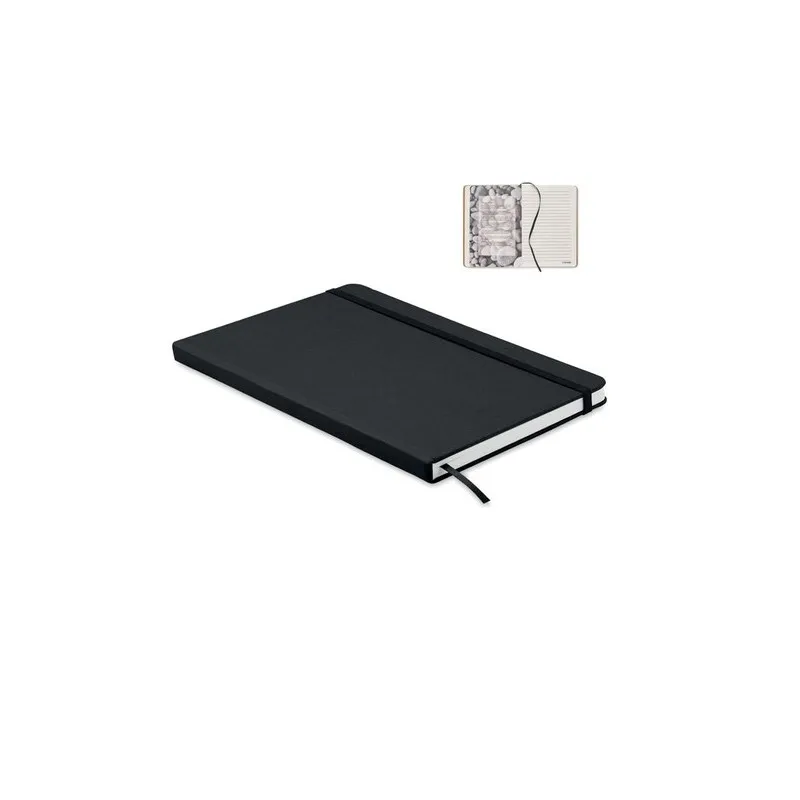 Carnet A5 Écologique en Carton Recyclé Personnalisé STEIN Matières : polyester Couleurs : noir cadeau entreprise pas cher
