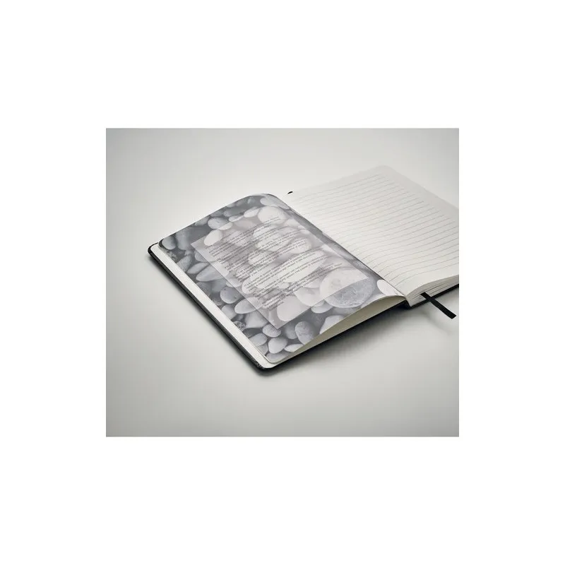 Carnet A5 Écologique en Carton Recyclé Personnalisé STEIN Matières : polyester Couleurs : noir objet promotionnel éco-responsabl