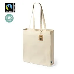 Sac Shopping Éthique Personnalisé Fairtrade Elatek Couleurs : blanc Contenance : 500 ml 2