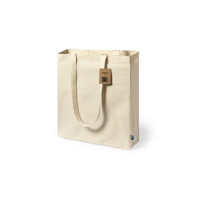Sac Shopping Éthique Personnalisé Fairtrade Elatek Couleurs : blanc Contenance : 500 ml impression haute définition