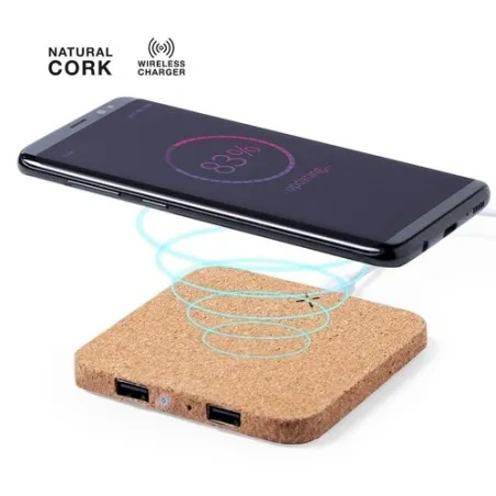 Chargeur Sans Fil Écologique Personnalisé Kronex Matières : bois Couleurs : bois