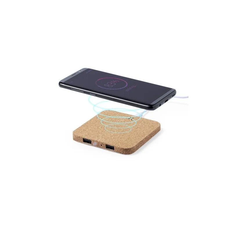 Chargeur Sans Fil Écologique Personnalisé Kronex Matières : bois Couleurs : bois cadeau entreprise pas cher