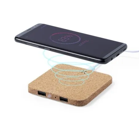 Chargeur Sans Fil Écologique Personnalisé Kronex Matières : bois Couleurs : bois cadeau entreprise pas cher