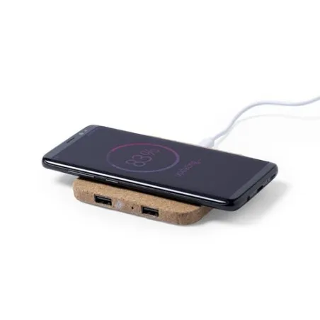 Chargeur Sans Fil Écologique Personnalisé Kronex Matières : bois Couleurs : bois goodies publicitaire événementiel