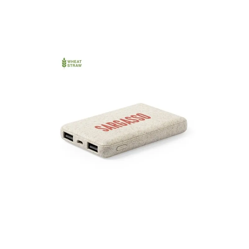 Power Bank Écologique Personnalisé 5000 mAh Pas Cher - Shiden Matières : coton Couleurs : rose personnalisable avec votre logo