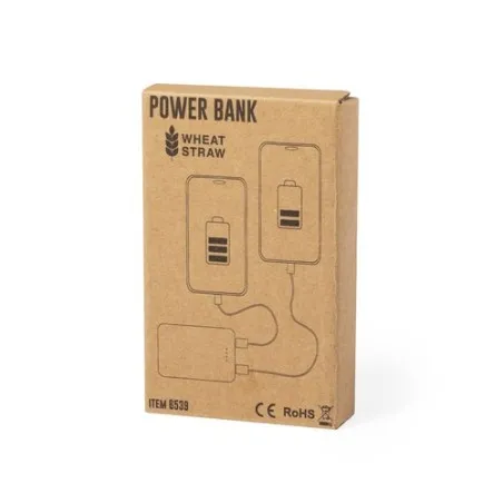 Power Bank Écologique Personnalisé 5000 mAh Pas Cher - Shiden Matières : coton Couleurs : rose goodies publicitaire événementiel
