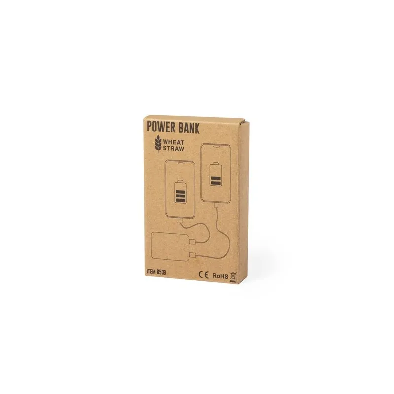 Power Bank Écologique Personnalisé 5000 mAh Pas Cher - Shiden Matières : coton Couleurs : rose marquage laser ultra précis