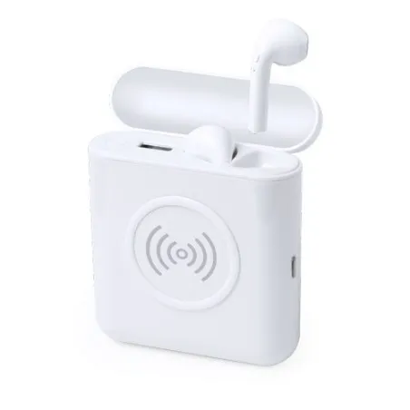 Écouteurs écologiques avec Power Bank - Molik Matières : toile Couleurs : noir Contenance : 20 L objet promotionnel éco-responsa