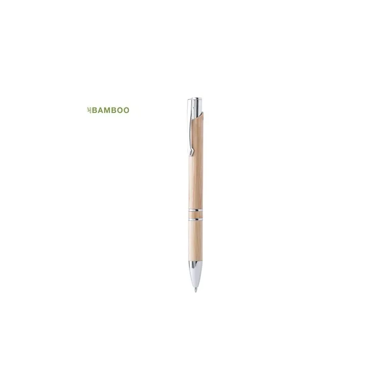 Stylo en Bambou Écologique Personnalisé Nikox Matières : Synthétique Couleurs : bleu translucide personnalisable avec votre logo