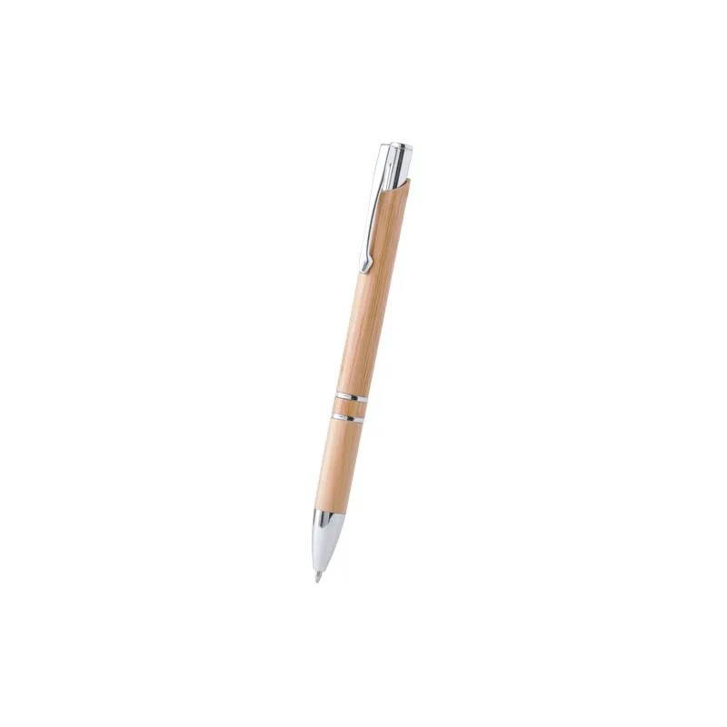 Stylo en Bambou Écologique Personnalisé Nikox Matières : Synthétique Couleurs : bleu translucide accessoire événementiel unique