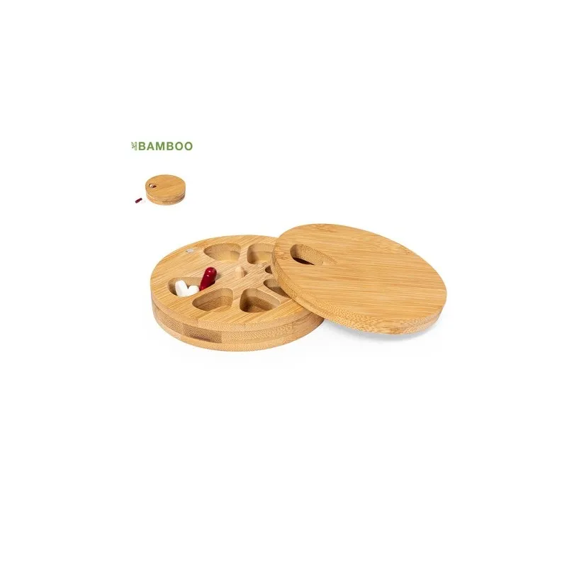 Pilulier Medlar en Bambou - Compact et Pratique