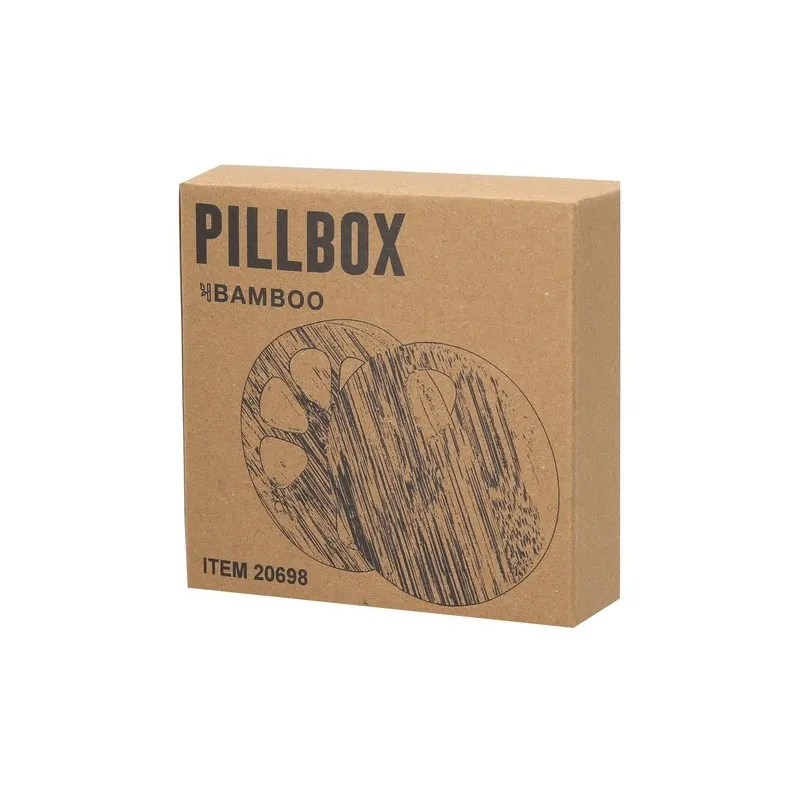 Pilulier Medlar en Bambou - Compact et Pratique
