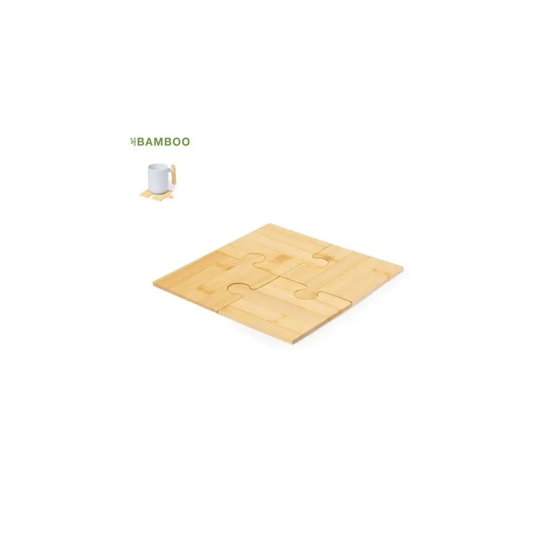 Ensemble Écologique et Design de Sous-Verres Mizar Couleurs : naturel Matières : polyester recyclé