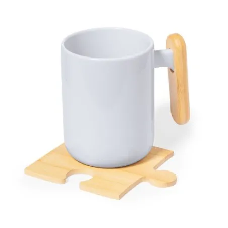 Ensemble Écologique et Design de Sous-Verres Mizar Couleurs : naturel Matières : polyester recyclé goodies publicitaire événemen