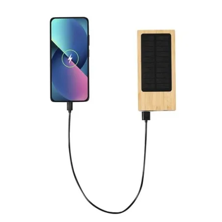 Batterie Solaire Écologique Personnalisée pas cher - Power Bank Molden Matières : PET Couleurs : bleu impression haute définitio
