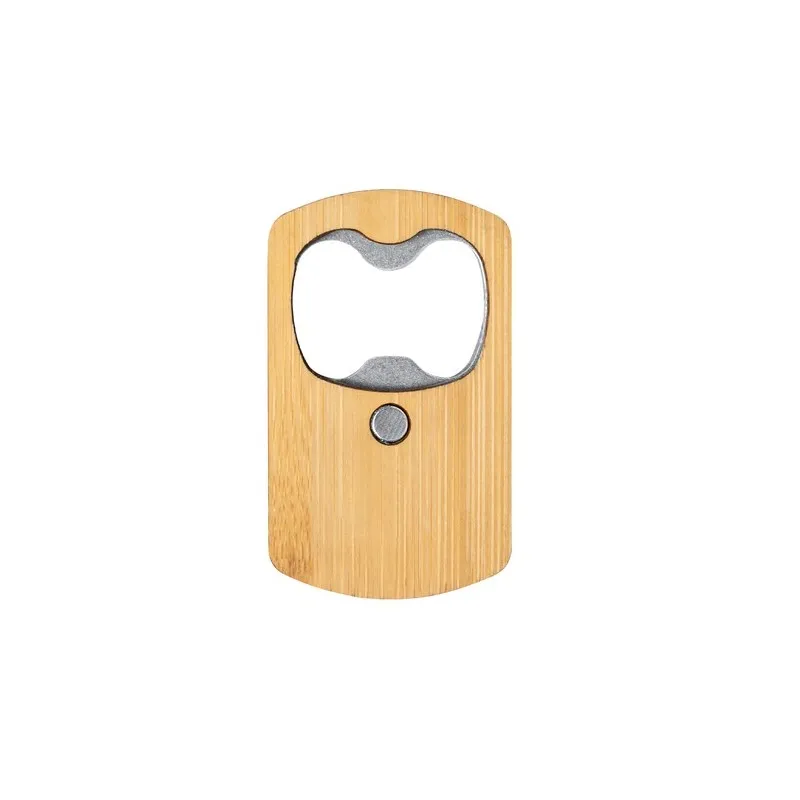 Ouvre-bouteille écologique en bambou personnalisé - Strol Matières : acier inoxydable Couleurs : bois personnalisable avec votre