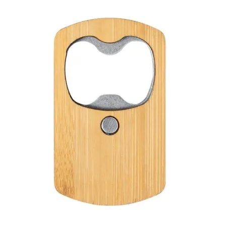 Ouvre-bouteille écologique en bambou personnalisé - Strol Matières : acier inoxydable Couleurs : bois goodies publicitaire événe
