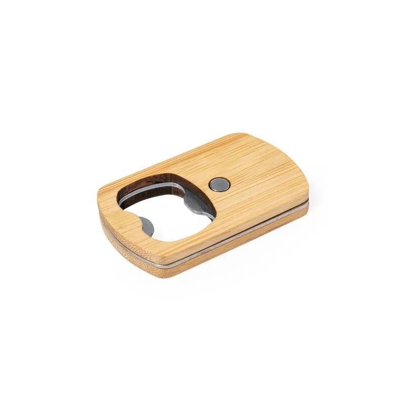 Ouvre-bouteille écologique en bambou personnalisé - Strol Matières : acier inoxydable Couleurs : bois impression haute définitio