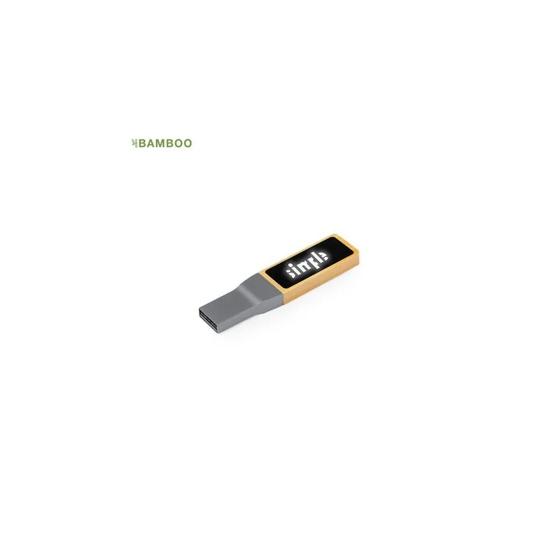 Clé USB Personnalisée 16GB - Objet Publicitaire Olson Matières : aluminium recyclé  Couleurs : bois