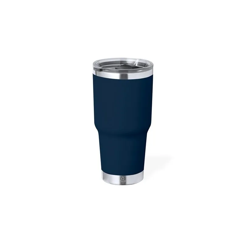Tasse Isotherme Écologique Personnalisée Thermique - Tobey Couleurs : orange Matières : acier inoxydable recyclé cadeau entrepri
