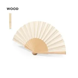 Éventail personnalisé naturel pas cher - Sayiri Matières : ABS Couleurs : noir 2