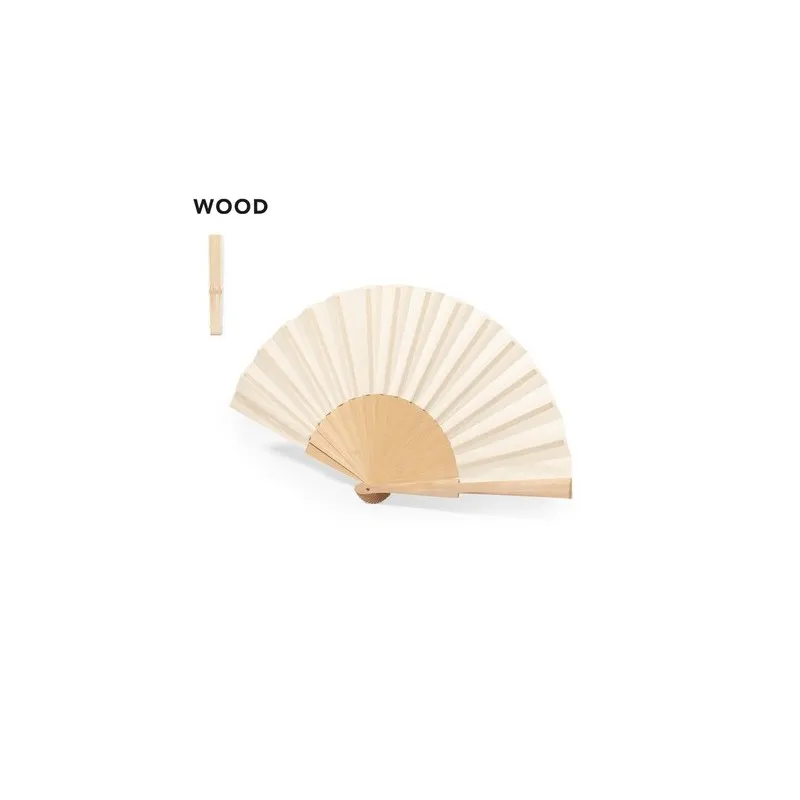 Éventail personnalisé naturel pas cher - Sayiri Matières : ABS Couleurs : noir personnalisable avec votre logo