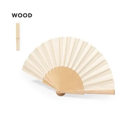 Éventail personnalisé naturel pas cher - Sayiri Matières : ABS Couleurs : noir personnalisable avec votre logo