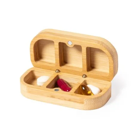 Pilulier Pensol en Bambou - Élégance et Praticité