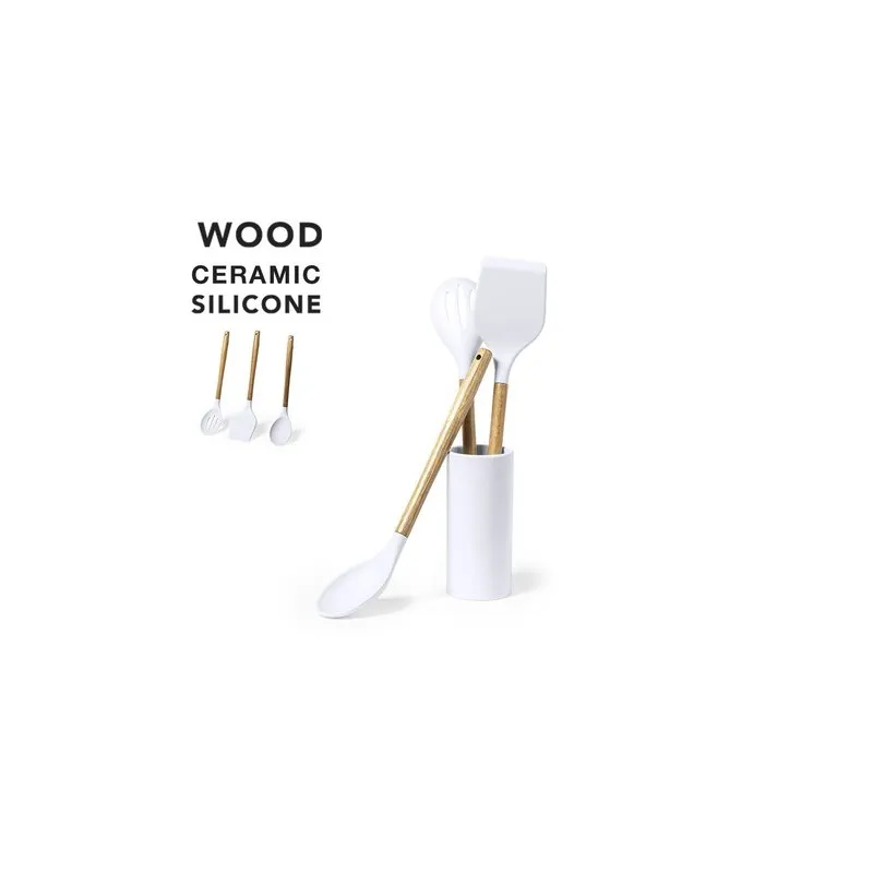 Set Écologique de Pâtisserie Personnalisé Ibergrin - Pas Cher Matières : aluminium recyclé&nbsp; Couleurs : blanc