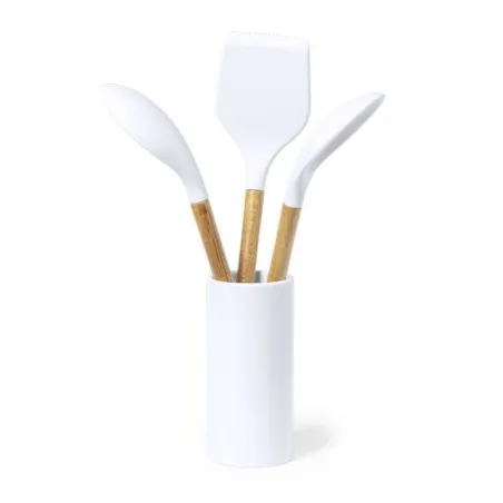 Set Écologique de Pâtisserie Personnalisé Ibergrin - Pas Cher Matières : aluminium recyclé&nbsp; Couleurs : blanc objet promotionnel 