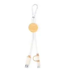 Câble de Charge Écologique Pratique Personnalisé pas cher Denny Matières : aluminium recyclé  Couleurs : bleu