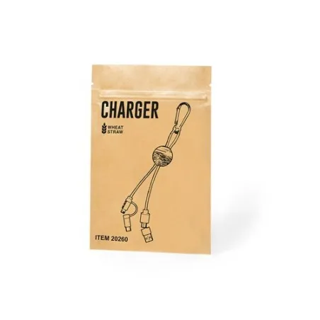 Câble de Charge Écologique Pratique Personnalisé pas cher Denny Matières : aluminium recyclé&nbsp; Couleurs : bleu marquage laser ult