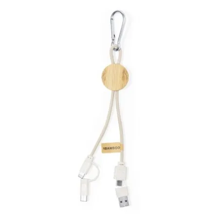 Câble de Charge Écologique Pratique Personnalisé pas cher Denny Matières : aluminium recyclé&nbsp; Couleurs : bleu objet promotionnel