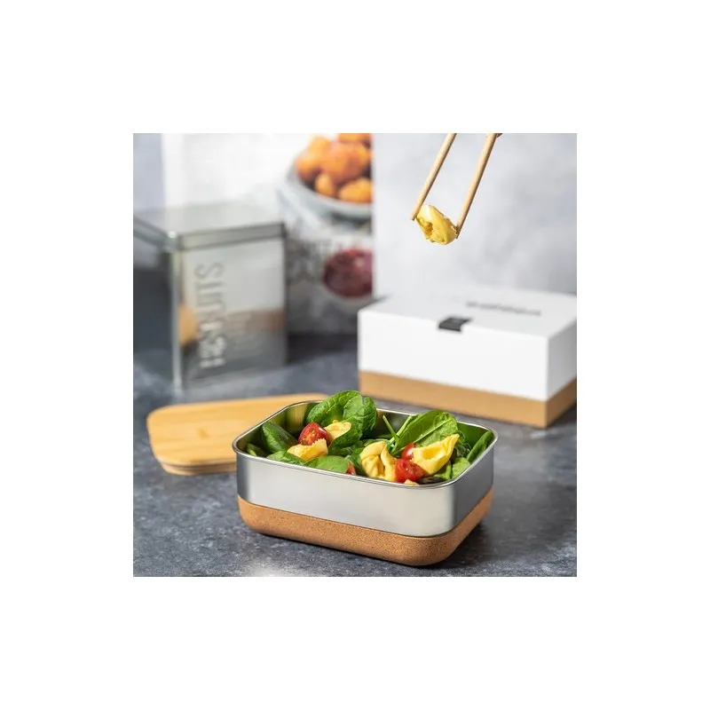 Boîte à Lunch Écologique Personnalisée en Édition Limitée - Lanrok Matières : coton recyclé Couleurs : bleu pétrole objet promot