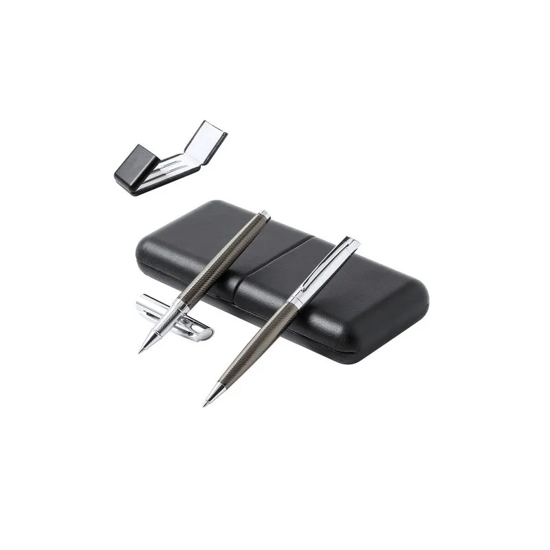 Set Premium Personnalisé de Stylo & Roller - Williams Couleurs : noir cadeau entreprise pas cher