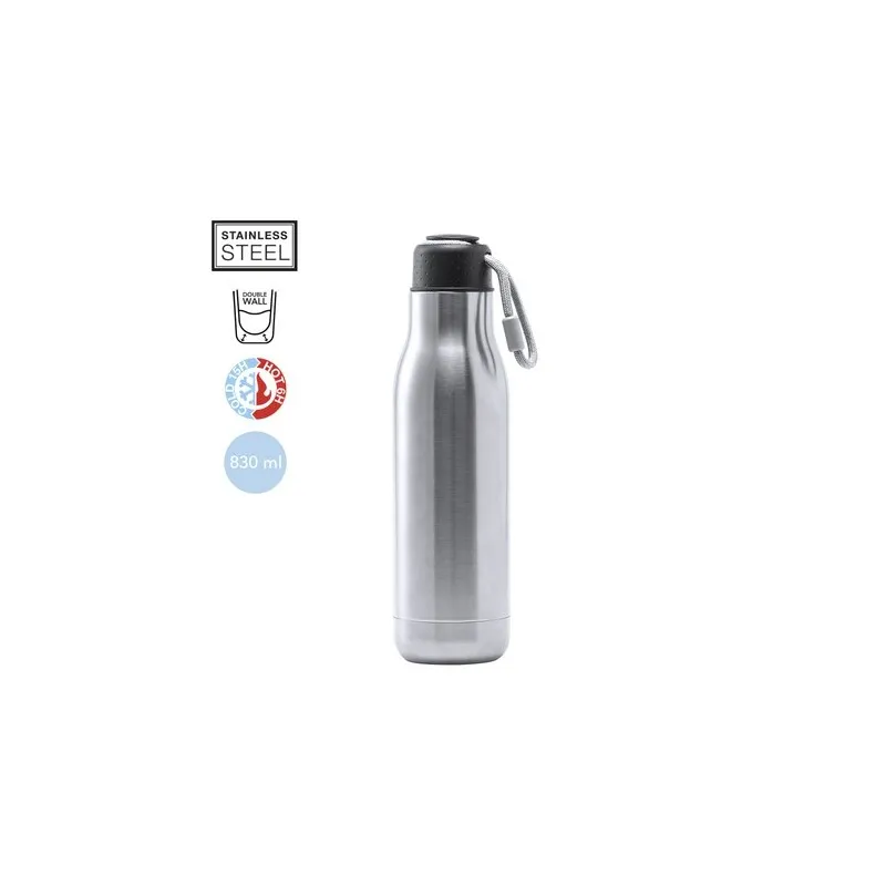 Bouteille Isotherme Personnalisée Thermique Higrit Matières : PET recyclé Couleurs : vert armée personnalisable avec votre logo